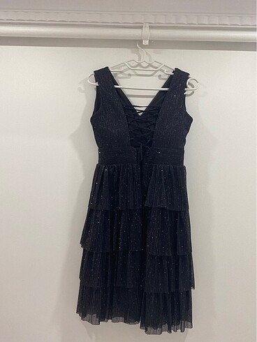 pul ve baglama detayli elbise - Görsel 5