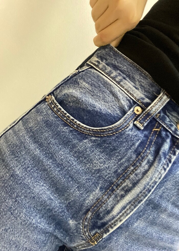 kesik paça stradivarius jean - Görsel 4