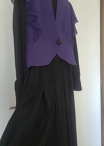 44 Beden mor Renk Uzun Mor Gotik Kadın Takım Elbise