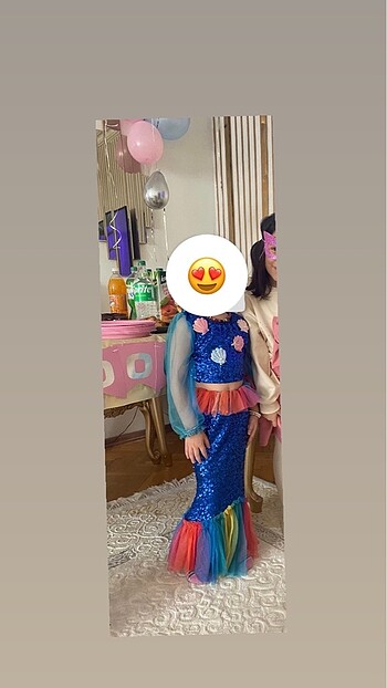 5 Yaş Beden Deniz kızı kostümü