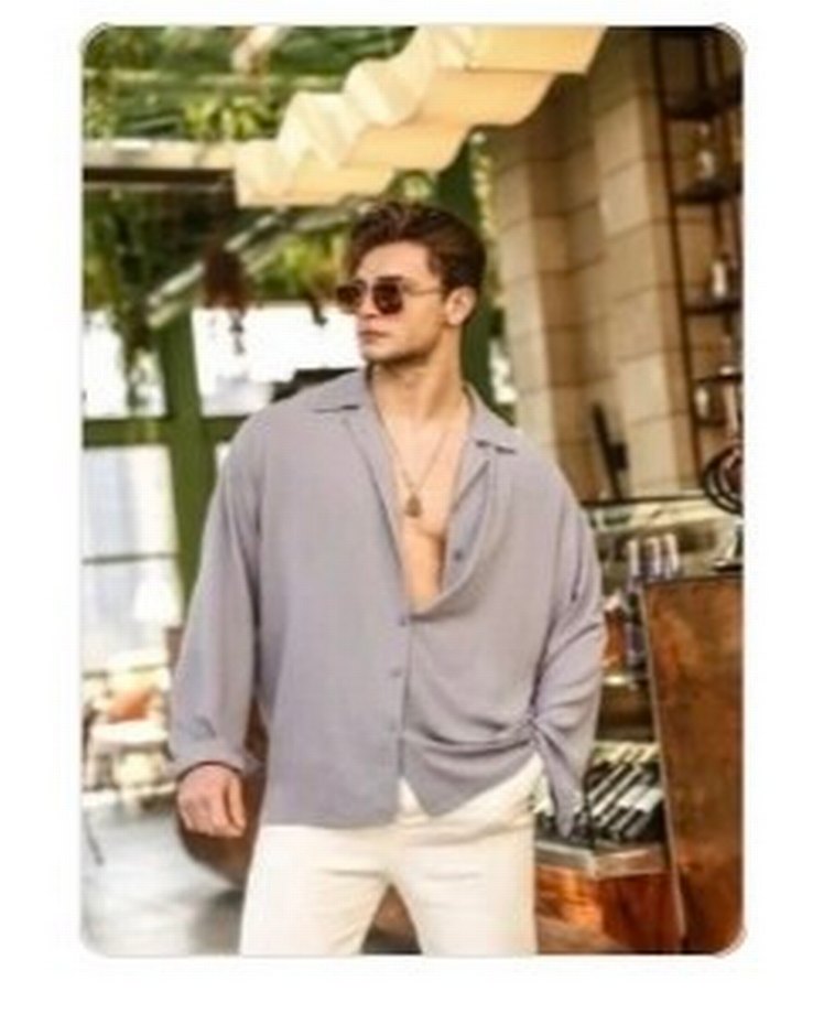 Gri SALAŞ GÖMLEK - Görsel 4