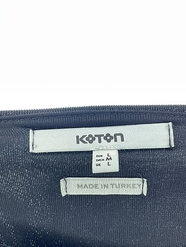 l Beden siyah Renk Koton Bluz %70 İndirimli.