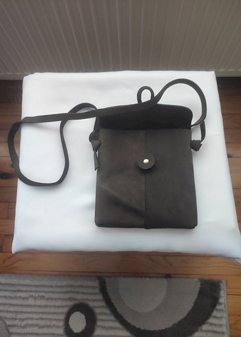 Minimalist Tasarım Kahverengi Deri Kadın Çanta - Görsel 2