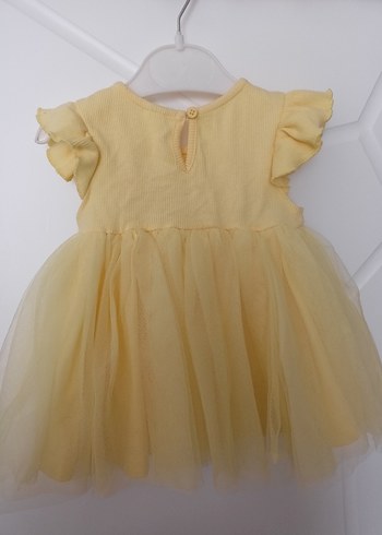 Sarı Fırfırlı Kolsuz Kız Çocuk Elbisesi - Görsel 3