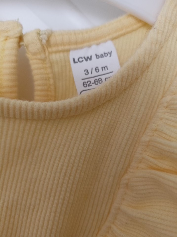 Sarı Fırfırlı Kolsuz Kız Çocuk Elbisesi - Görsel 2