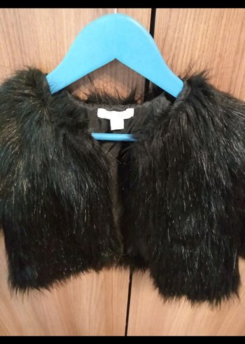 Gri Kısa Suni Kürk Kız çocuk 2 yaş Ceket - Görsel 4