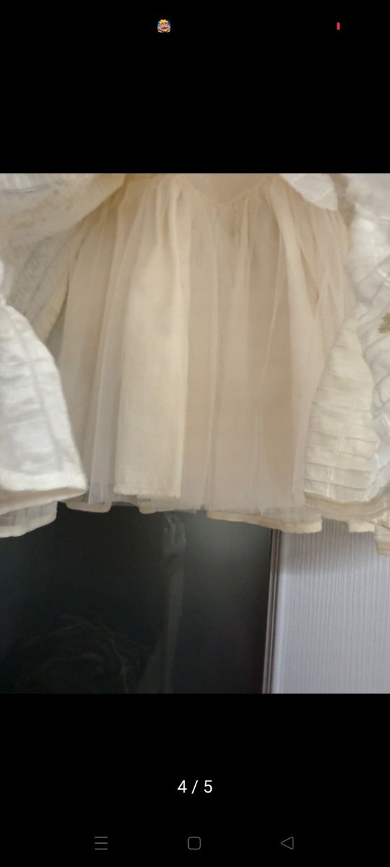 Dantel Detaylı Beyaz Kız Çocuk Elbise - Görsel 4