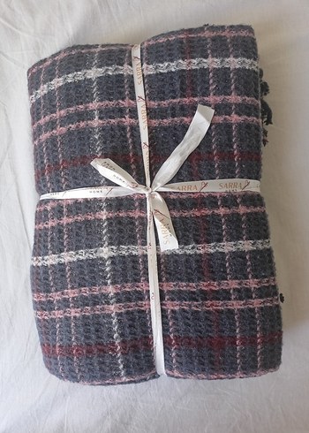 Çok Renkli Ekose Desenli Koyu Battaniye - Görsel 2