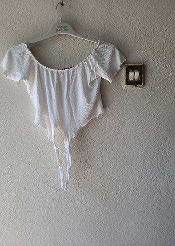 38 Beden beyaz Renk crop bluz