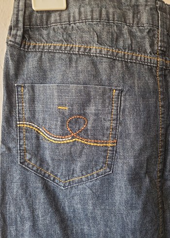 38 Beden Bel Detaylı Lacivert Kadın Mini Denim Etek