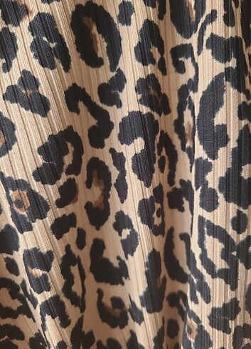 m Beden kahverengi Renk Leopar crop