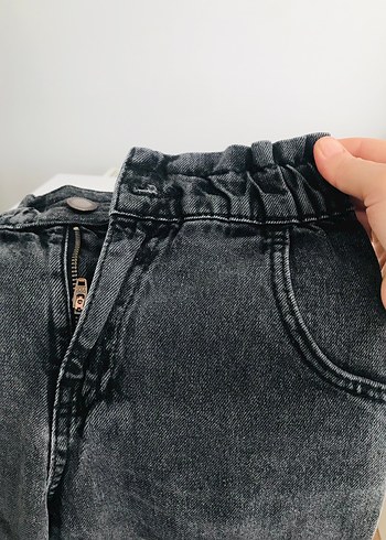 Lcw Siyah  Düğmeli Lastikli Kız cocuk Kot Pantolon - Görsel 2