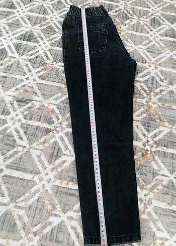 Lcw Siyah  Düğmeli Lastikli Kız cocuk Kot Pantolon - Görsel 4