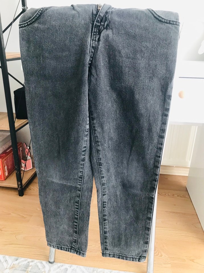 Lcw Siyah  Düğmeli Lastikli Kız cocuk Kot Pantolon - Görsel 3