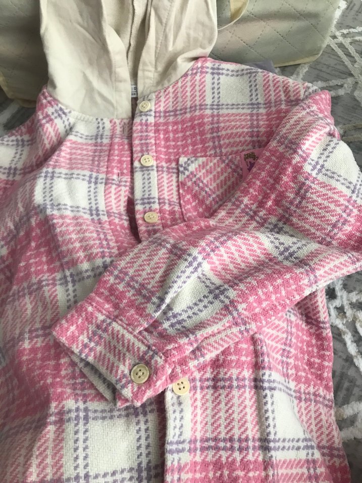 LCW Kız Çocuk Düğmeli Pembe Yün Gömlek - Görsel 2