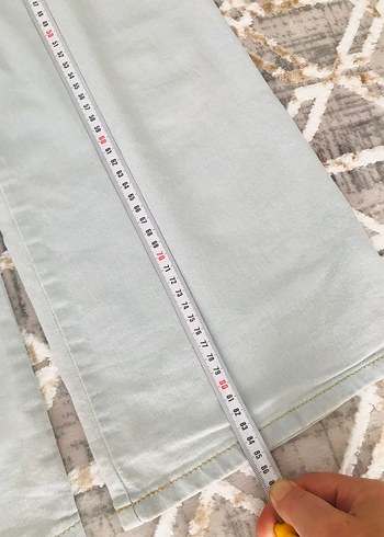 Mavi  Rahat Kesim Kız cocuk Kot Pantolon - Görsel 4