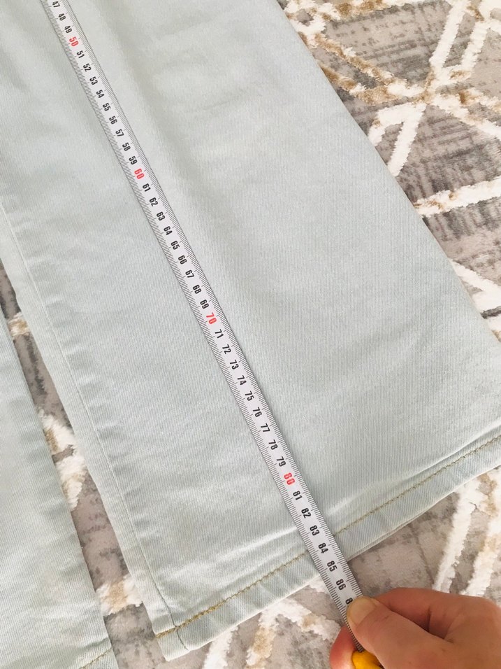 Mavi  Rahat Kesim Kız cocuk Kot Pantolon - Görsel 4