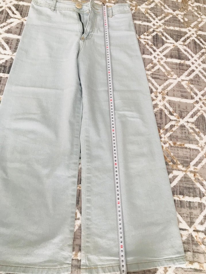 Mavi  Rahat Kesim Kız cocuk Kot Pantolon - Görsel 5