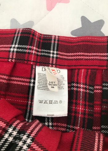 Kırmızı Ekose Pilili Mini Etek - Görsel 3