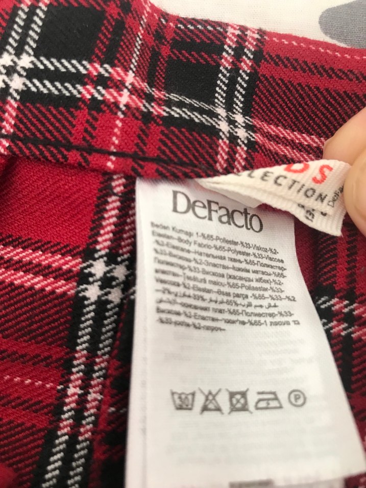 Kırmızı Ekose Pilili Mini Etek - Görsel 2