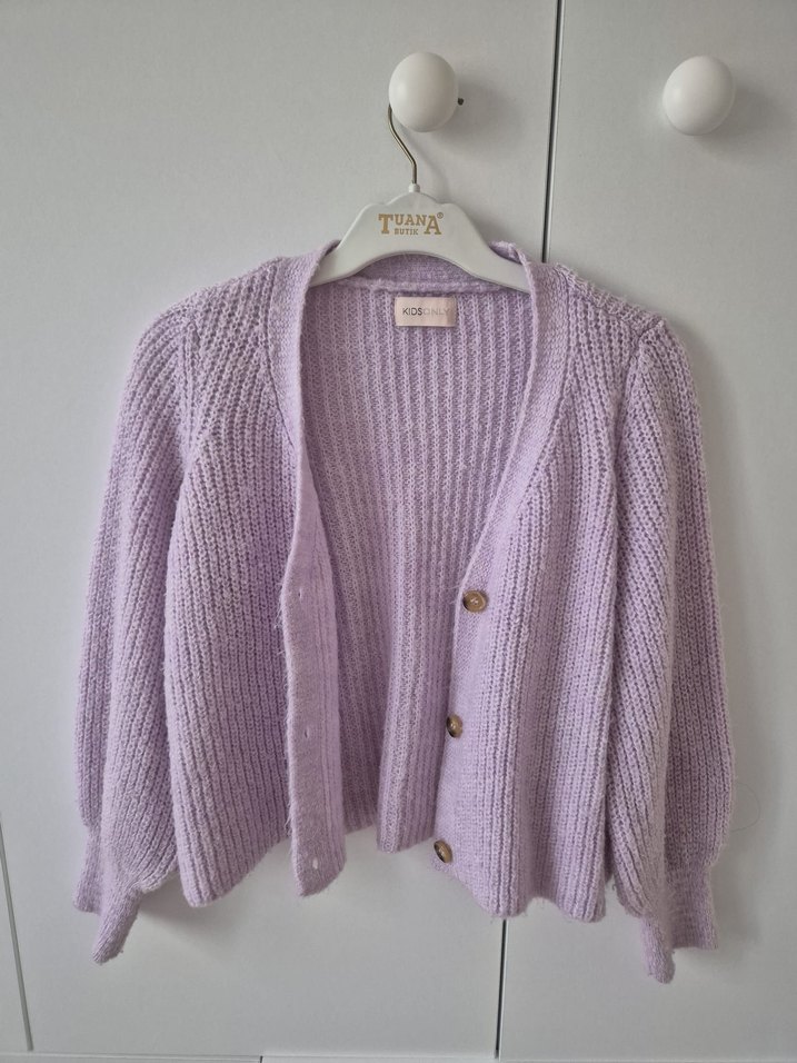 Mor Örgü Kadın Hırka - Görsel 2