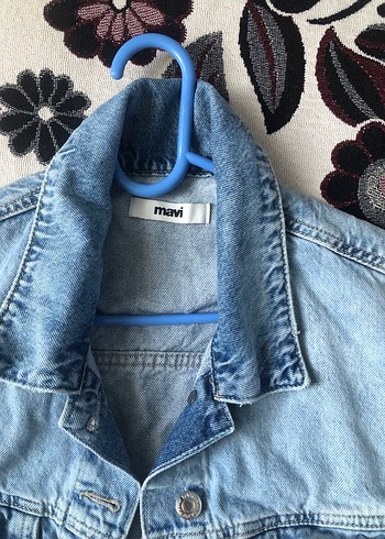 m Beden mavi Renk Gevşek Kesim Mavi Kadın Kot Ceket