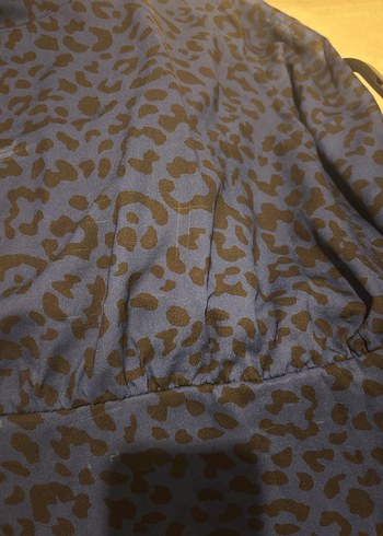 Uzun Kol Detaylı Lacivert Salaş Elbise - Görsel 9