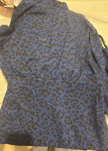 Uzun Kol Detaylı Lacivert Salaş Elbise - Görsel 10