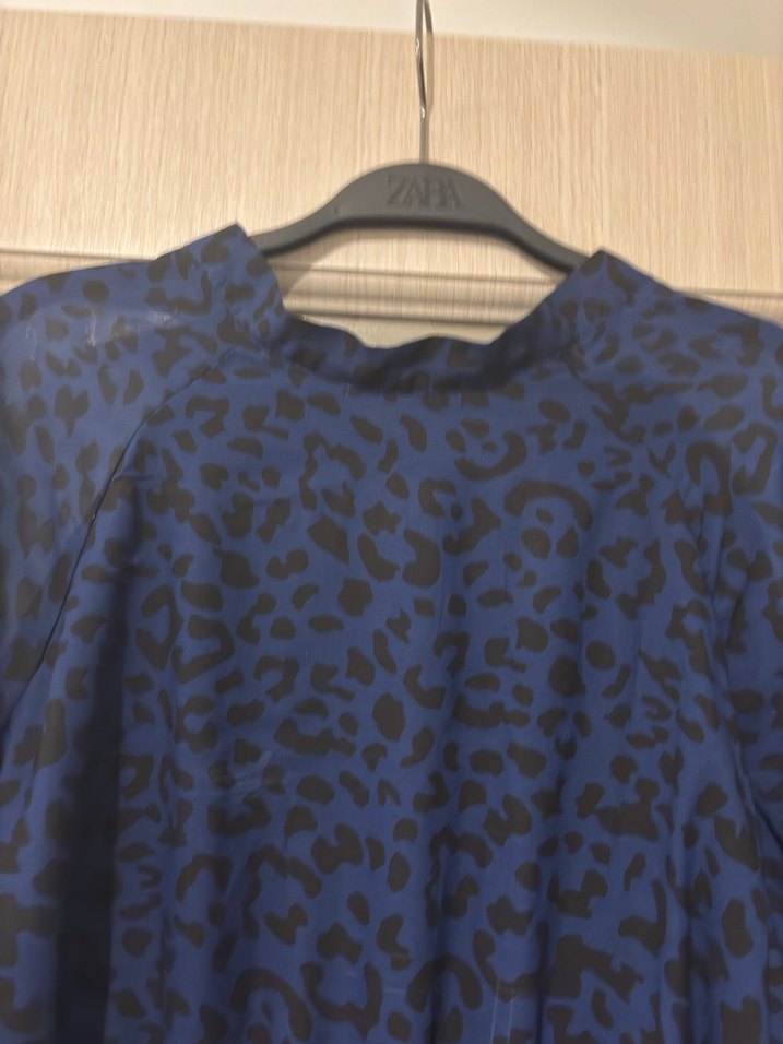 Uzun Kol Detaylı Lacivert Salaş Elbise - Görsel 5