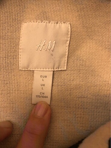 l Beden H&M Kalın Yünlü Gömlek