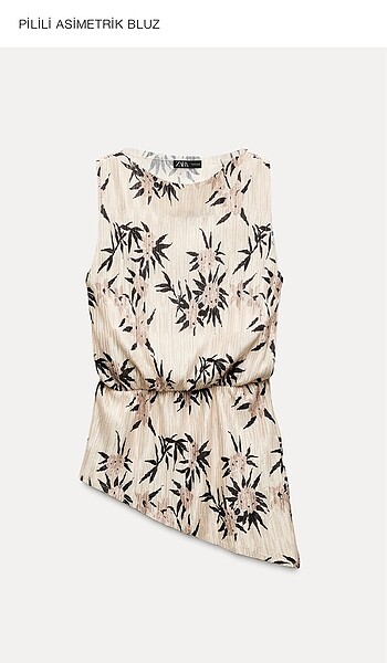 Zara Pilili Asimetrik Bluz