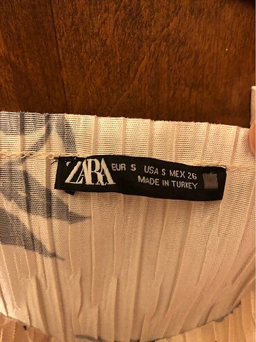 m Beden çeşitli Renk Zara Pilili Asimetrik Bluz