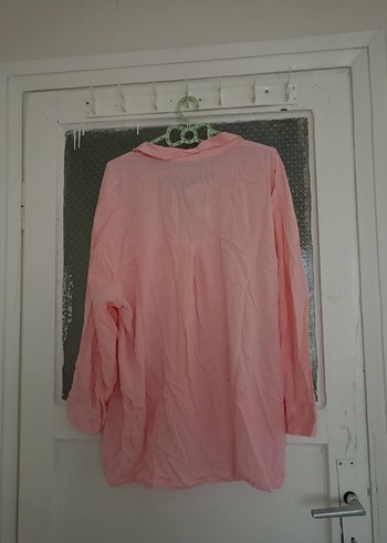 LC Waikiki Pembe V Yaka Pamuklu Kadın Gömlek