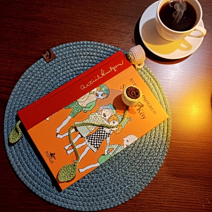 Minik kahve fincanı kitap ayracı - Görsel 2