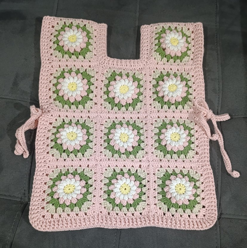 Pembe Çiçek Desenli Kız çocuk süveter - Görsel 2