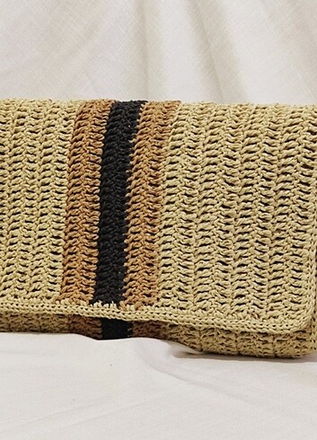 Kağıt ip clutch çanta 