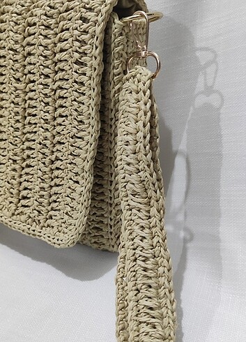 Kağıt ip clutch çanta  - Görsel 3