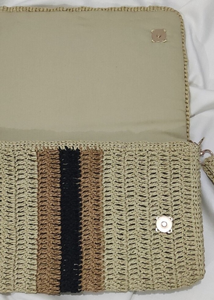 Kağıt ip clutch çanta  - Görsel 2