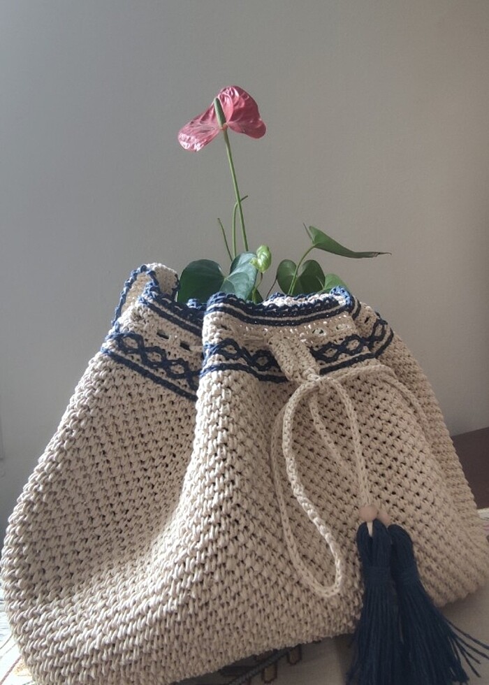 Kağıt ip torba çanta - Görsel 5