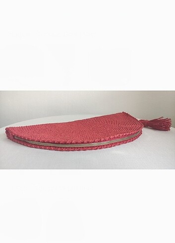Zara Kırmızı clutch canta