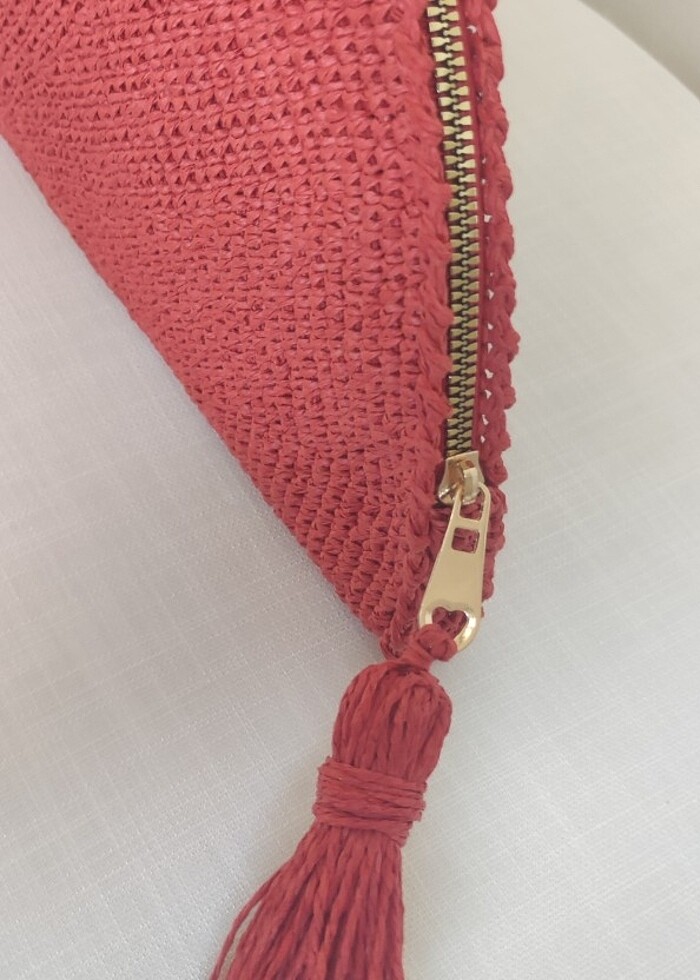 Kırmızı clutch canta - Görsel 4