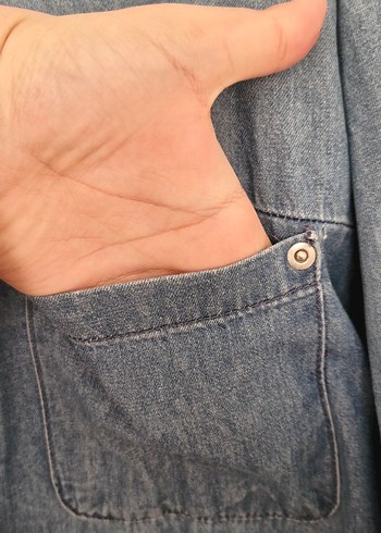 Kadın Midi Denim Ceket - Görsel 3