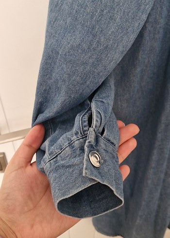 Kadın Midi Denim Ceket - Görsel 4