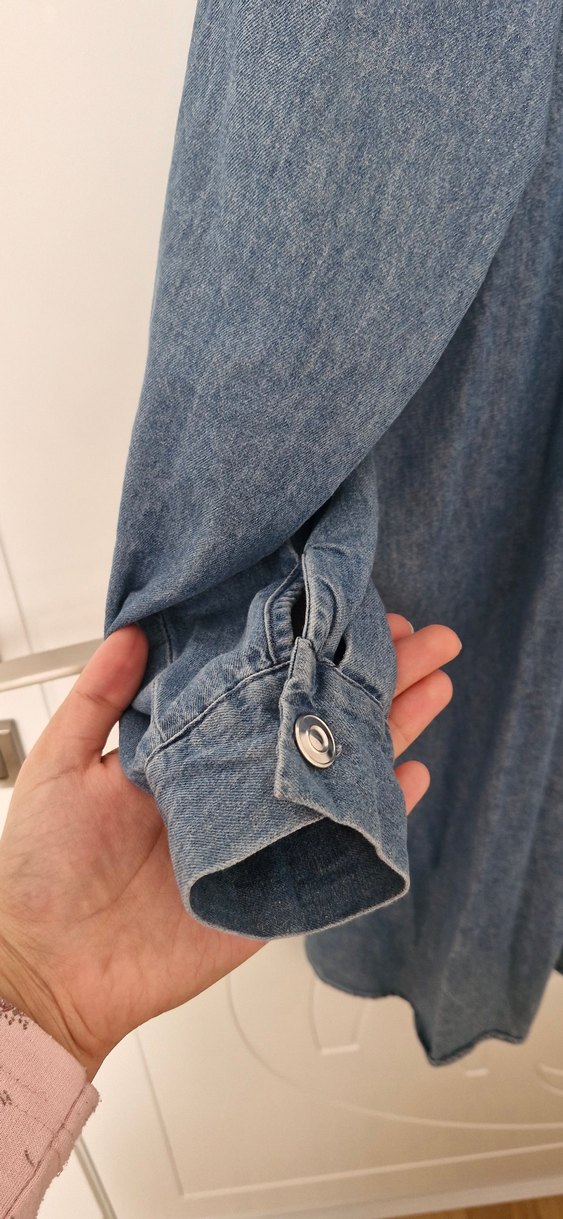 Kadın Midi Denim Ceket - Görsel 4