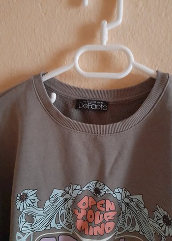 Bohem Gri Kadın Sweatshirt Uzun Kollu - Görsel 2