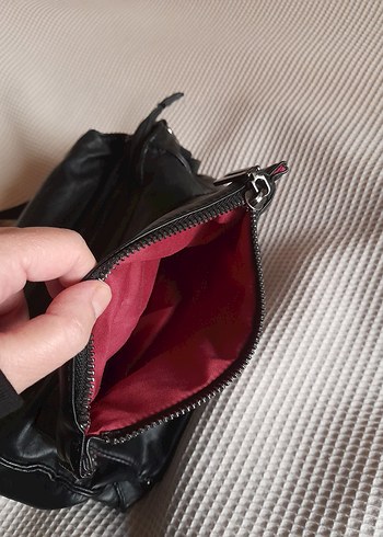 Siyah Deri Tokalı Kadın Çantası - Görsel 6