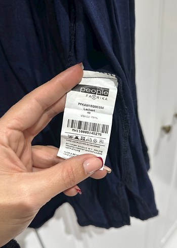 People Fabrika Lacivert Kadı  Uzun Kollu Gömlek - Görsel 3