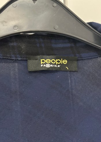 People Fabrika Lacivert Kadı  Uzun Kollu Gömlek - Görsel 2