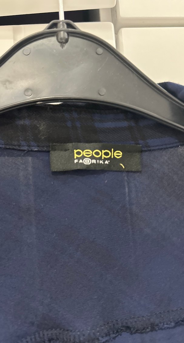 People Fabrika Lacivert Kadı  Uzun Kollu Gömlek - Görsel 2