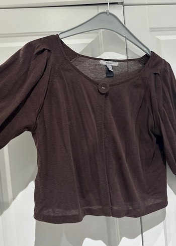 Mango Kadın Kahverengi Düğmeli Hırka - Görsel 2